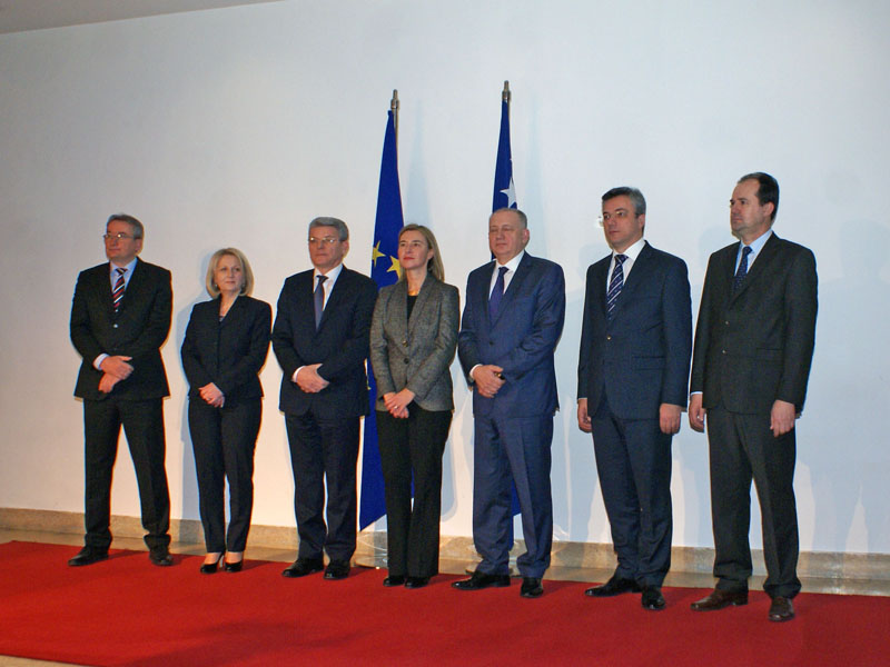 Members of the Joint Collegium of both Houses of the BiH PA spoke with the EU High Representative, Federica Mogherini